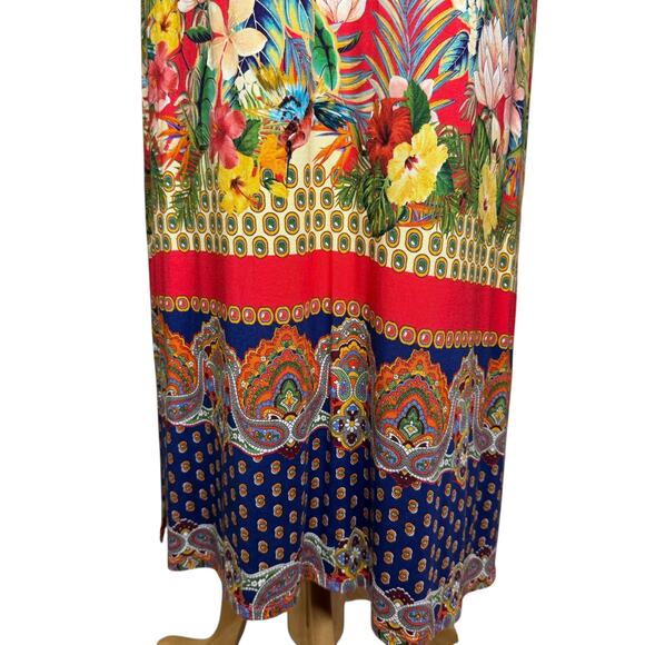 JOHNNY WAS Rapsodia Maxi Henley Dress Size Small - Picture 7 of 9